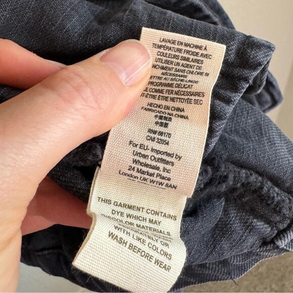 Free People Oversized Moto Jacket Medium Washed Black Grunge Goth Motorcycle - Picture 10 of 12